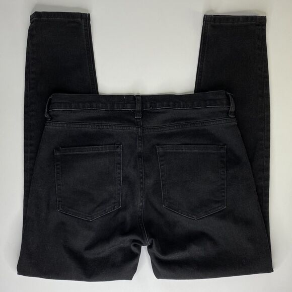 Everlane Black Denim Jeans Womens Size 29 Regular 9.75” Mid Rise Skinny - Picture 4 of 12